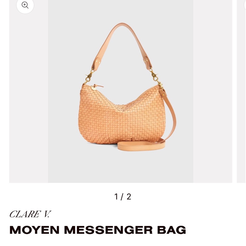 Clare V Woven Crossbody Bag in Tan